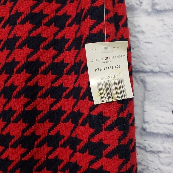 Y2K Tommy Hilfiger red houndstooth mini skirt - Picture 3 of 7
